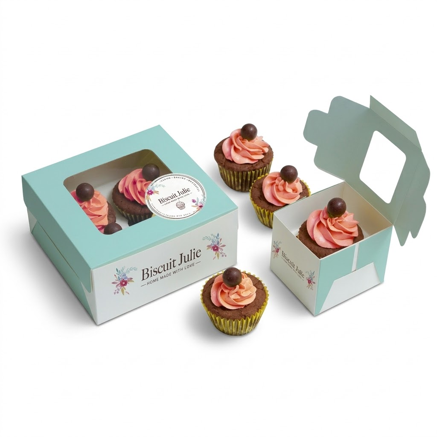 eco friendly cup cake boxes