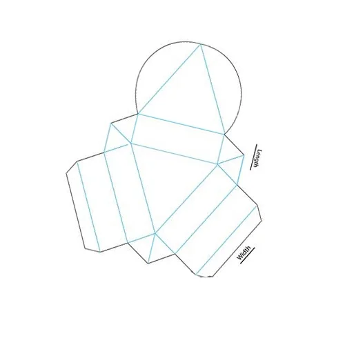 triangular tray lid template